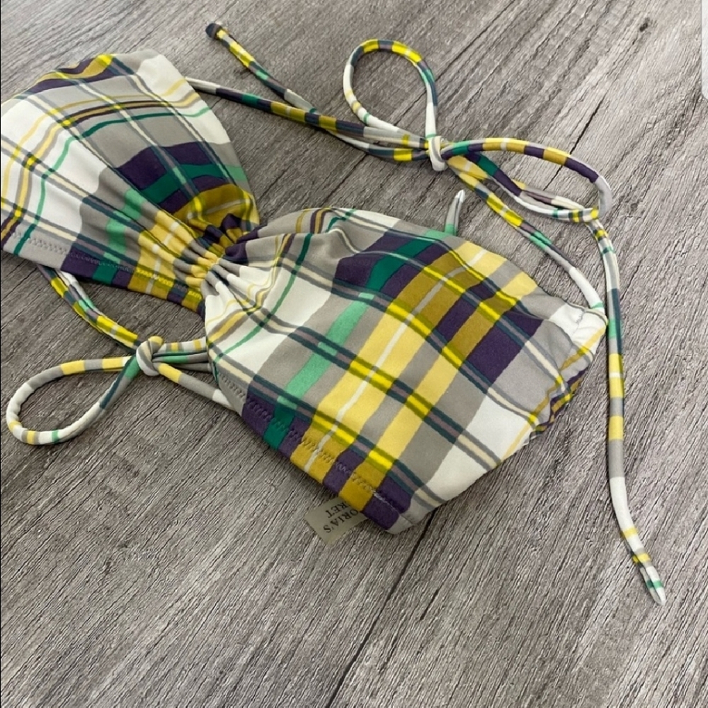 Victoria's Secret multi plaid bikini sz med